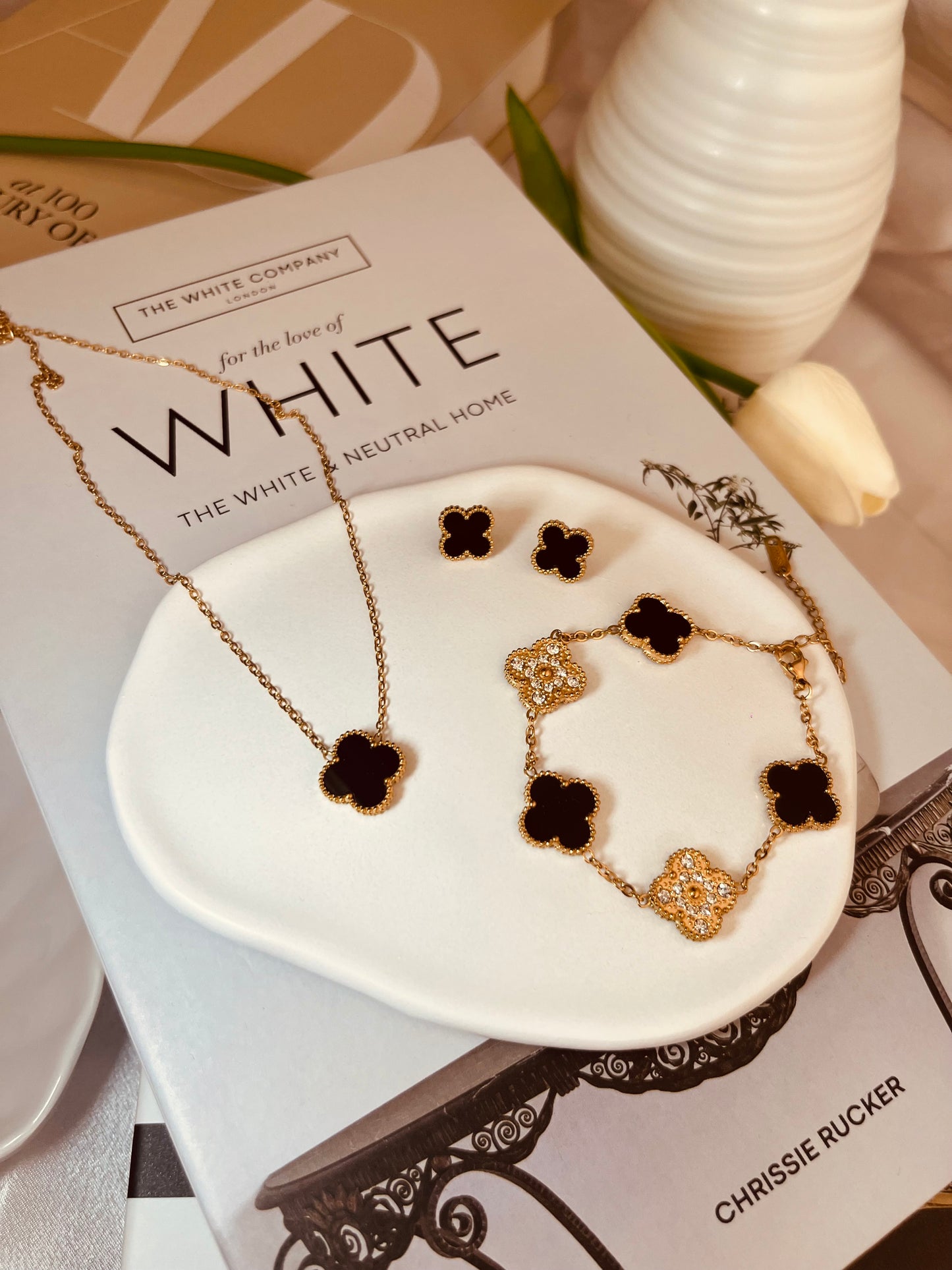 Dainty Clover Set (negro)